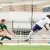 Tajio James scores his first goal of the season against Oral Roberts to give the Bears a 1-0 win.