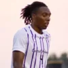 UCA forward Tajio James walks downfield after a blocked shot in the first half of Tuesday night's game.
