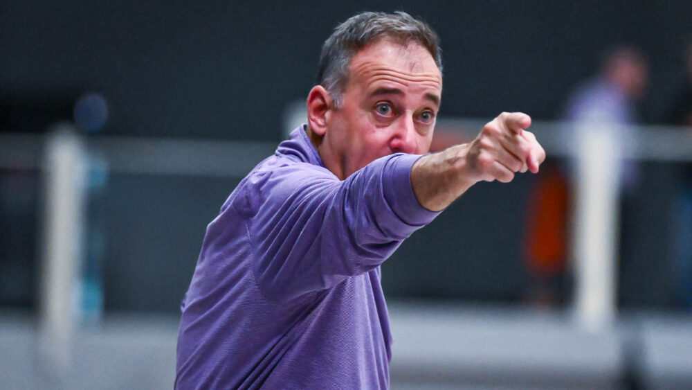 UCA Bears coach John Shulman on the sidelines directing the team against Randall