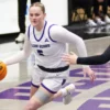 UCA's Bree Stephens drives in a game against CBC