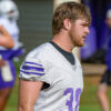 UCA Bears tight end Tyler Siddons during a break in fall camp in August