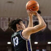 UCA Bears forward Ben Fox puts up a shot against the Oklahoma Sooners