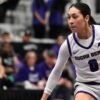 Sugar Bears Jade Upshaw looking inside in an ASUN Conference game against Lipscomb