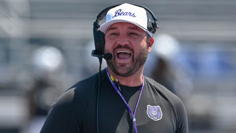 UCA coach Nathan Brown during the Bears football spring game