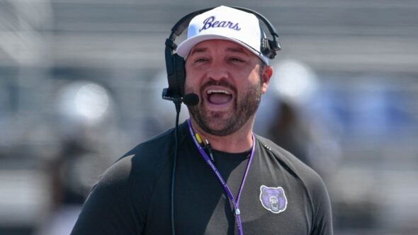 UCA coach Nathan Brown during the Bears football spring game