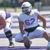 UCA offensive lineman Senon Chapple during the Bears football spring game