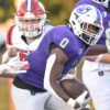 UCA Bears running back Landen Chambers running against Utah Tech