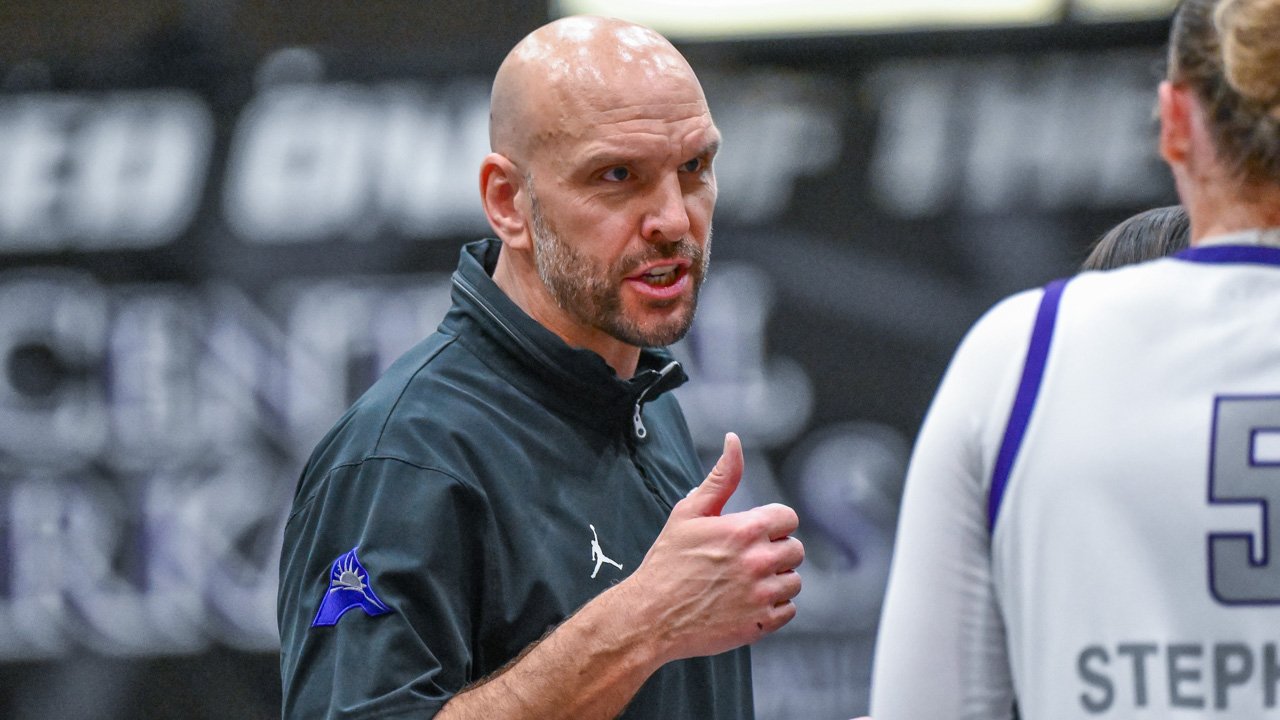 UCA Sugar Bears coach Tony Kemper on the sidelines against Eastern Kentucky in a game at the Farris Center in Conway, Ark. | Ted McClenning-allBEARS+ Images