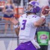 UCA Bears quarterback Donovyn Omolo throws a pass against UT Martin.