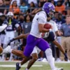 UCA quarterback Donovyn Omolo scrambles during season-opener against UT Martin