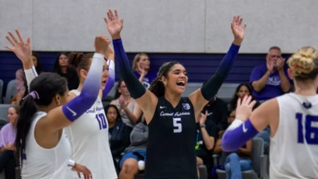 UCA Bears Olivia Kremer against the Little Rock Trojans